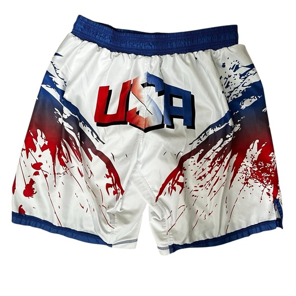 MyHOUSE SPORTSGEAR MMA Shorts USA Red White Blue Men’s Large - Picture 5 of 6